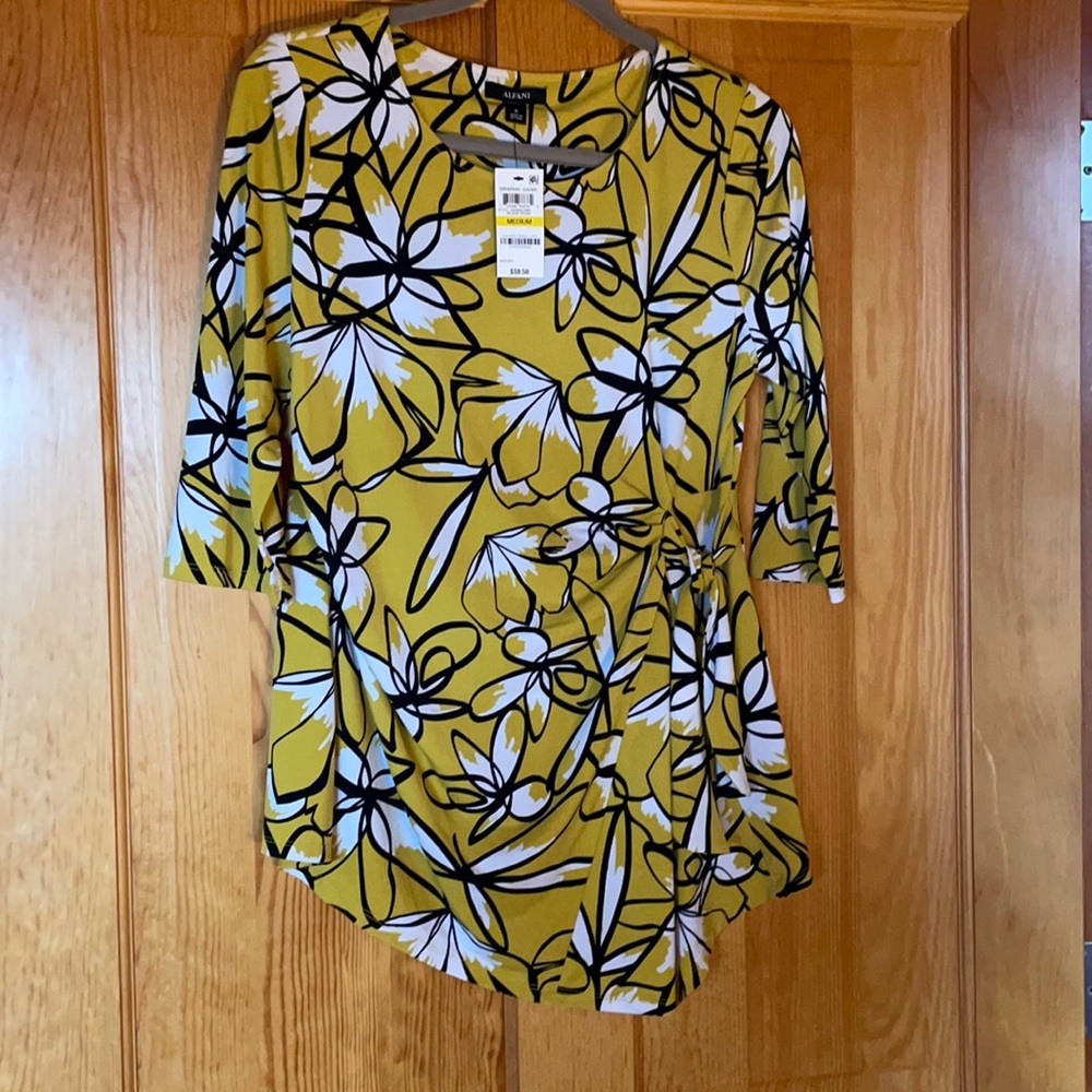 Yellow floral Alfani tunic